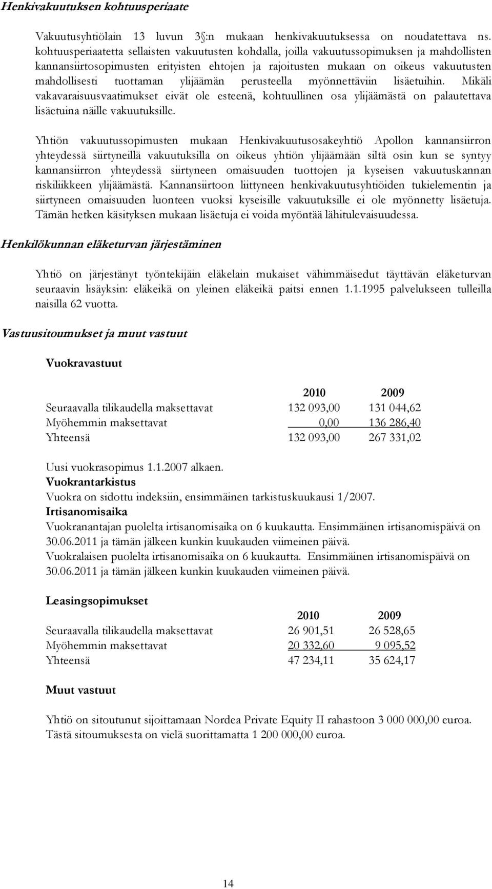 tuottaman ylijäämän perusteella myönnettäviin lisäetuihin. Mikäli vakavaraisuusvaatimukset eivät ole esteenä, kohtuullinen osa ylijäämästä on palautettava lisäetuina näille vakuutuksille.