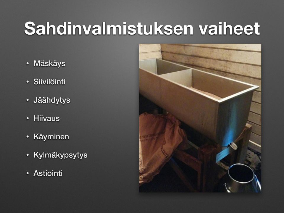 Siivilöinti Jäähdytys