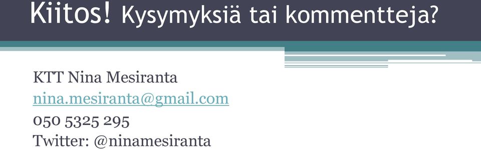 KTT Nina Mesiranta nina.