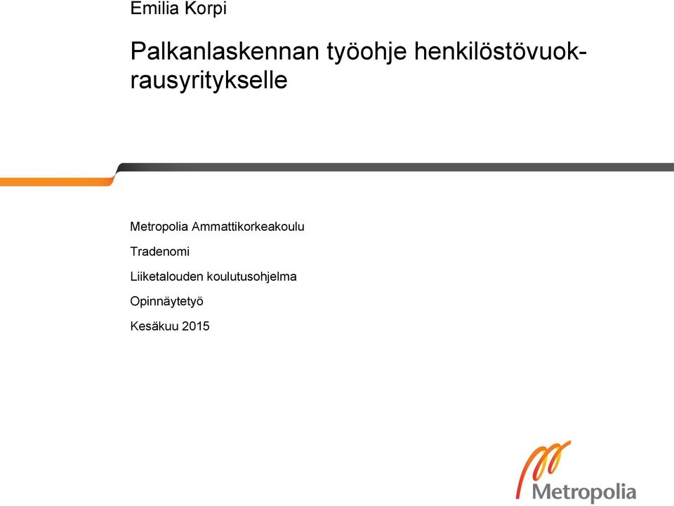 Ammattikorkeakoulu Tradenomi