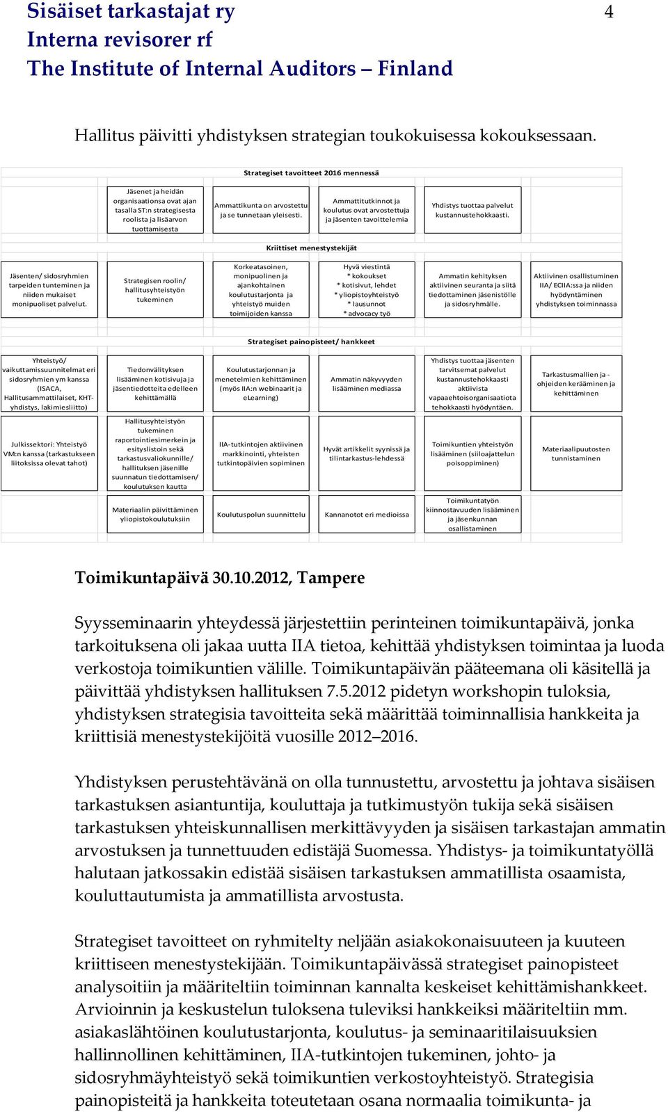 Ammattitutkinnot ja koulutus ovat arvostettuja ja jäsenten tavoittelemia Yhdistys tuottaa palvelut kustannustehokkaasti.