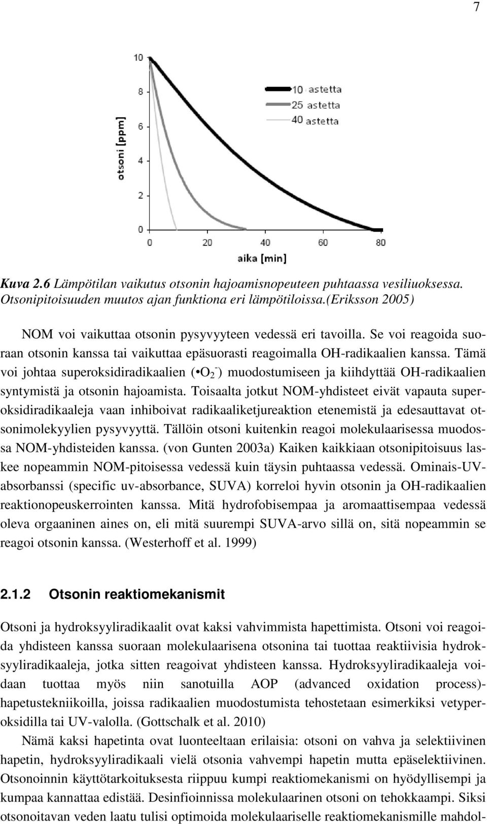 Tämä voi johtaa superoksidiradikaalien ( O 2 - ) muodostumiseen ja kiihdyttää OH-radikaalien syntymistä ja otsonin hajoamista.