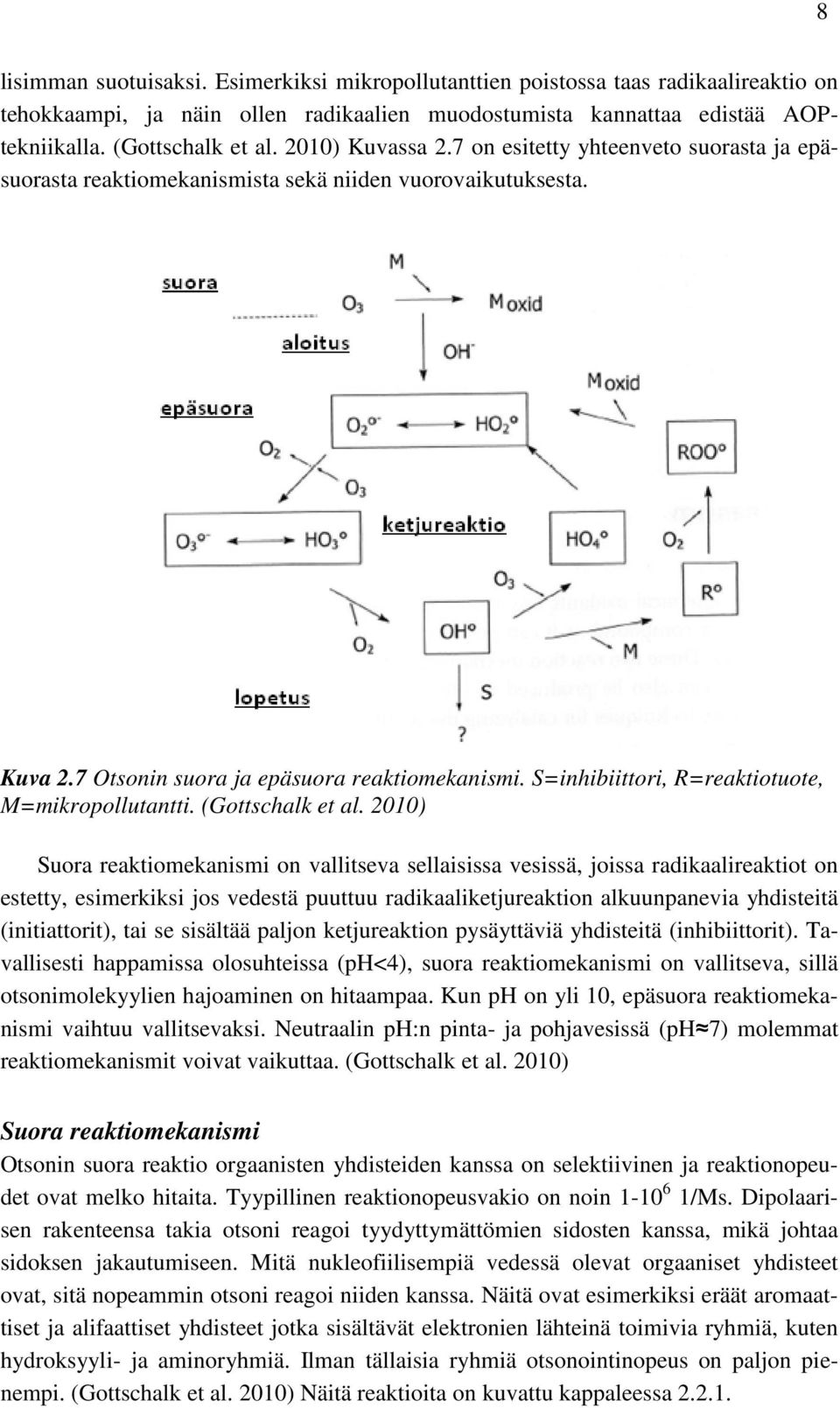 S=inhibiittori, R=reaktiotuote, M=mikropollutantti. (Gottschalk et al.