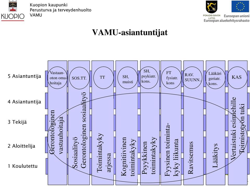 Kuopion kaupunki Perusturva ja terveydenhuoto VAMU VAMU-asiantuntijat 5 Asiantuntija Vastaanoton omahoitaja SOS.TT.