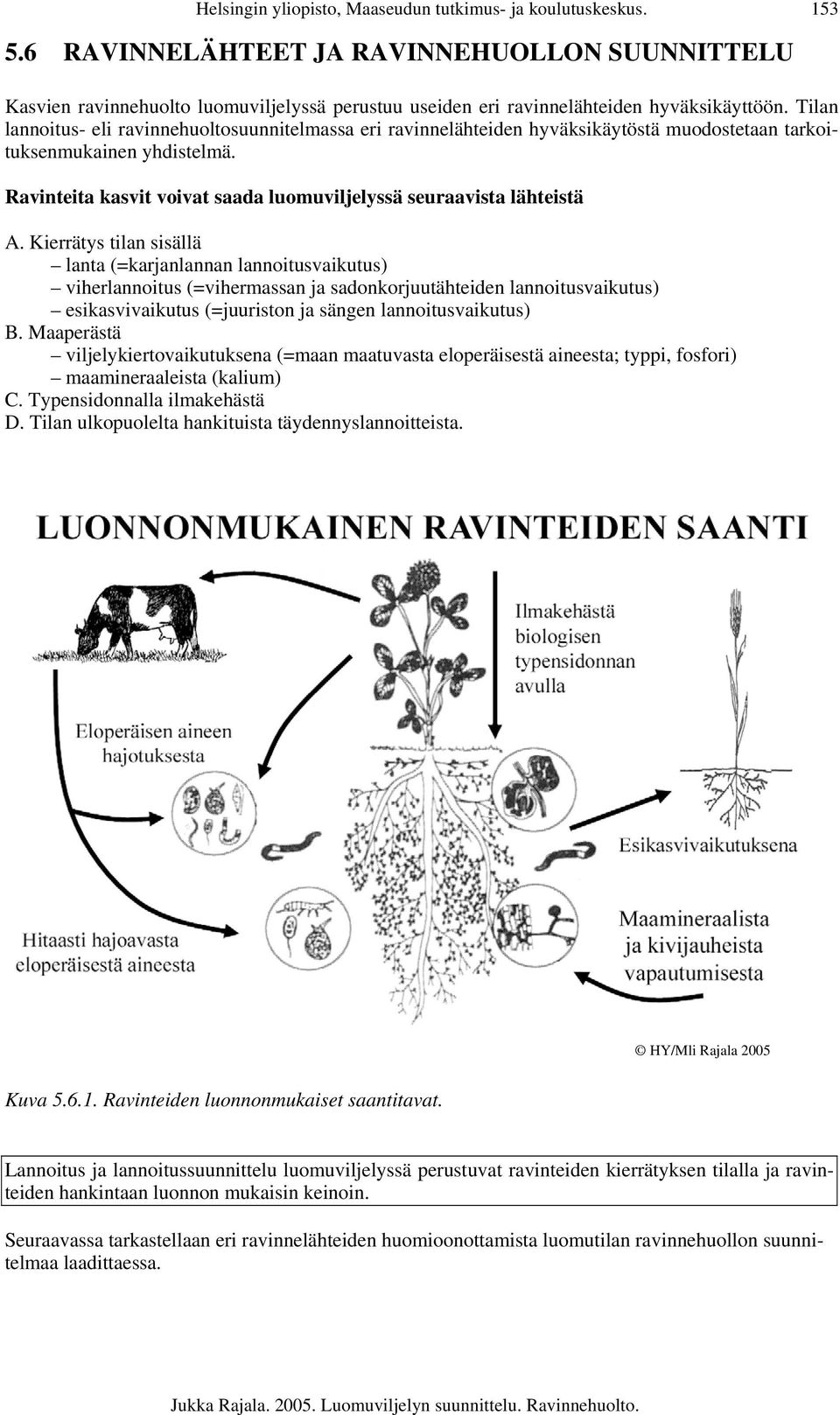 Tilan lannoitus- eli ravinnehuoltosuunnitelmassa eri ravinnelähteiden hyväksikäytöstä muodostetaan tarkoituksenmukainen yhdistelmä.