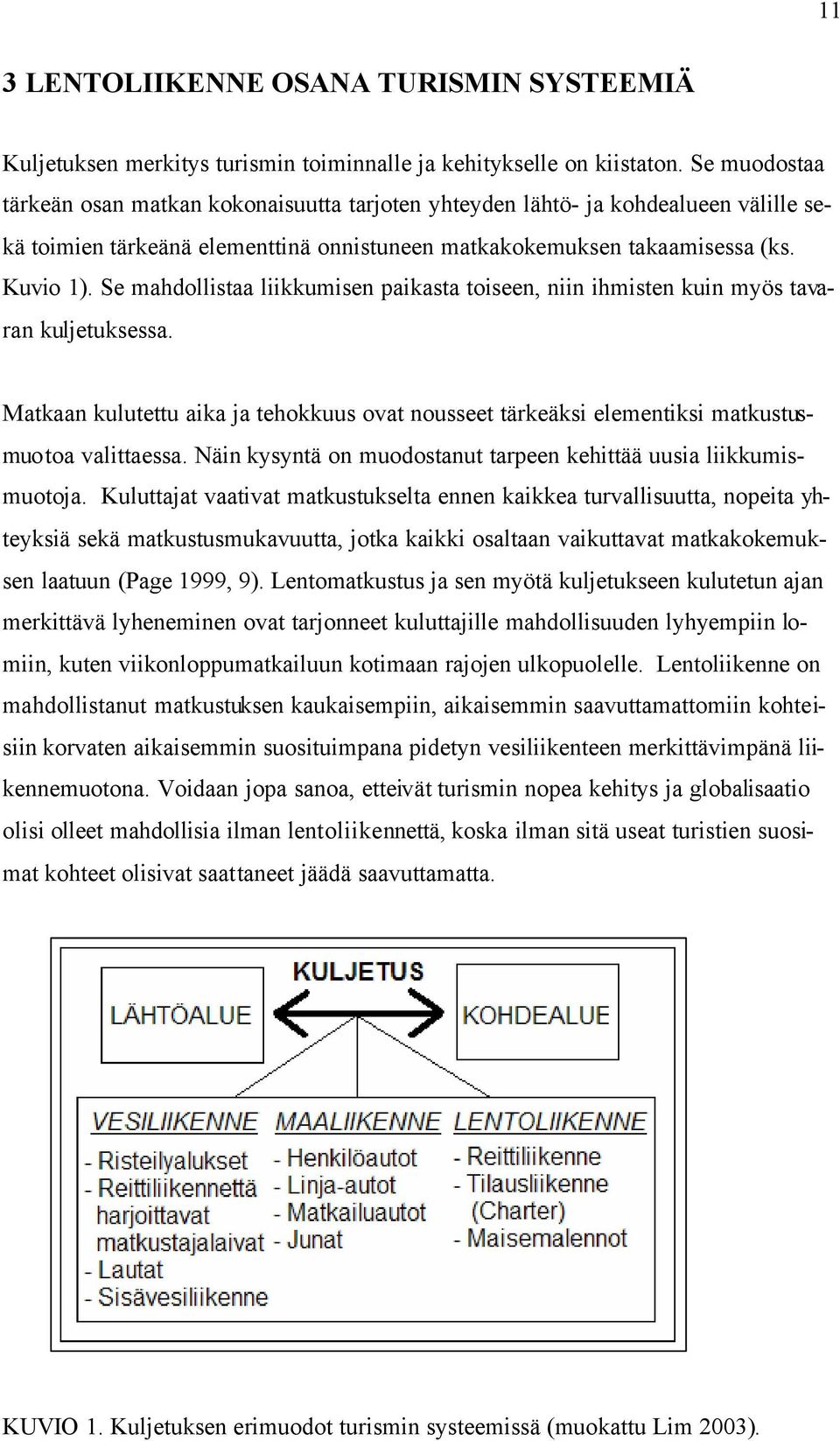 Se mahdollistaa liikkumisen paikasta toiseen, niin ihmisten kuin myös tavaran kuljetuksessa. Matkaan kulutettu aika ja tehokkuus ovat nousseet tärkeäksi elementiksi matkustusmuotoa valittaessa.