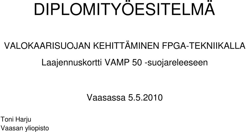 Laajennuskortti VAMP 50