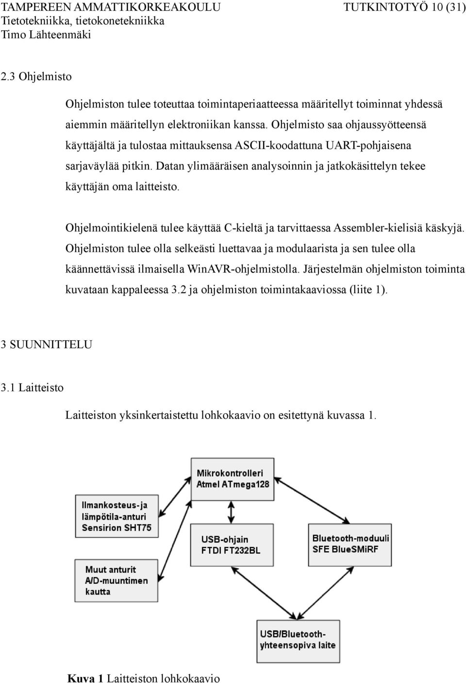 Datan ylimääräisen analysoinnin ja jatkokäsittelyn tekee käyttäjän oma laitteisto. Ohjelmointikielenä tulee käyttää C-kieltä ja tarvittaessa Assembler-kielisiä käskyjä.