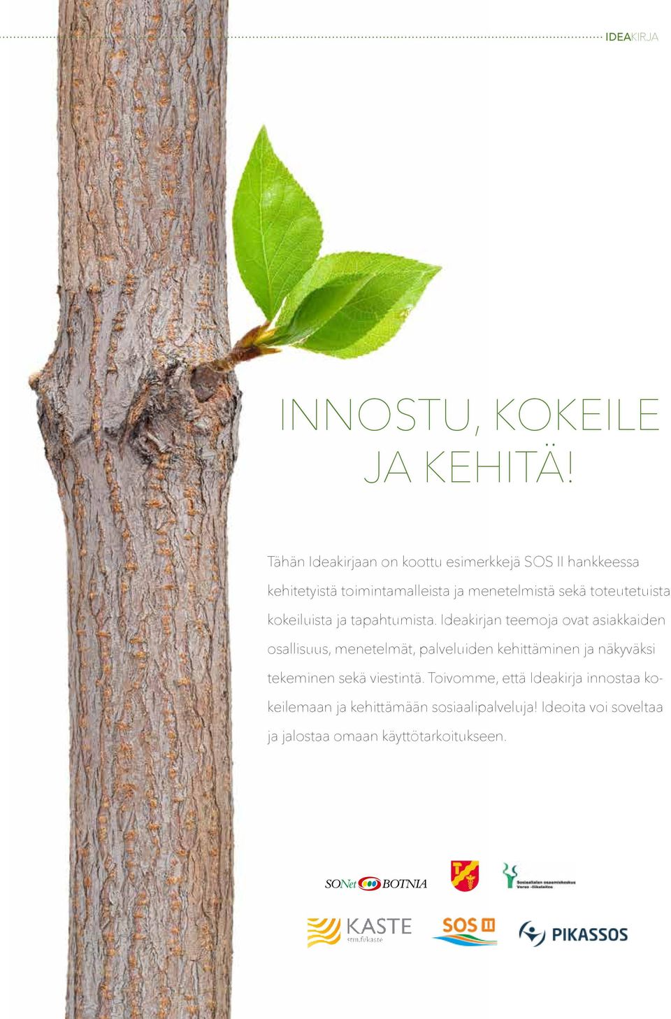 toteutetuista kokeiluista ja tapahtumista.