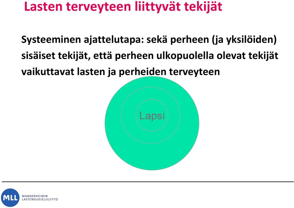 sisäiset tekijät, että perheen ulkopuolella