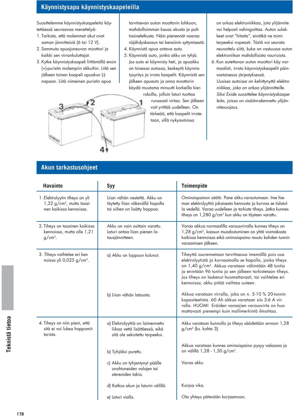 Liitä viimeinen puristin apua tarvitsevan auton moottorin lohkoon, mahdollisimman kauas akusta ja polttoaineletkusta. Näin pienennät vaaraa räjähdyskaasun tai bensiinin syttymisestä. 4.