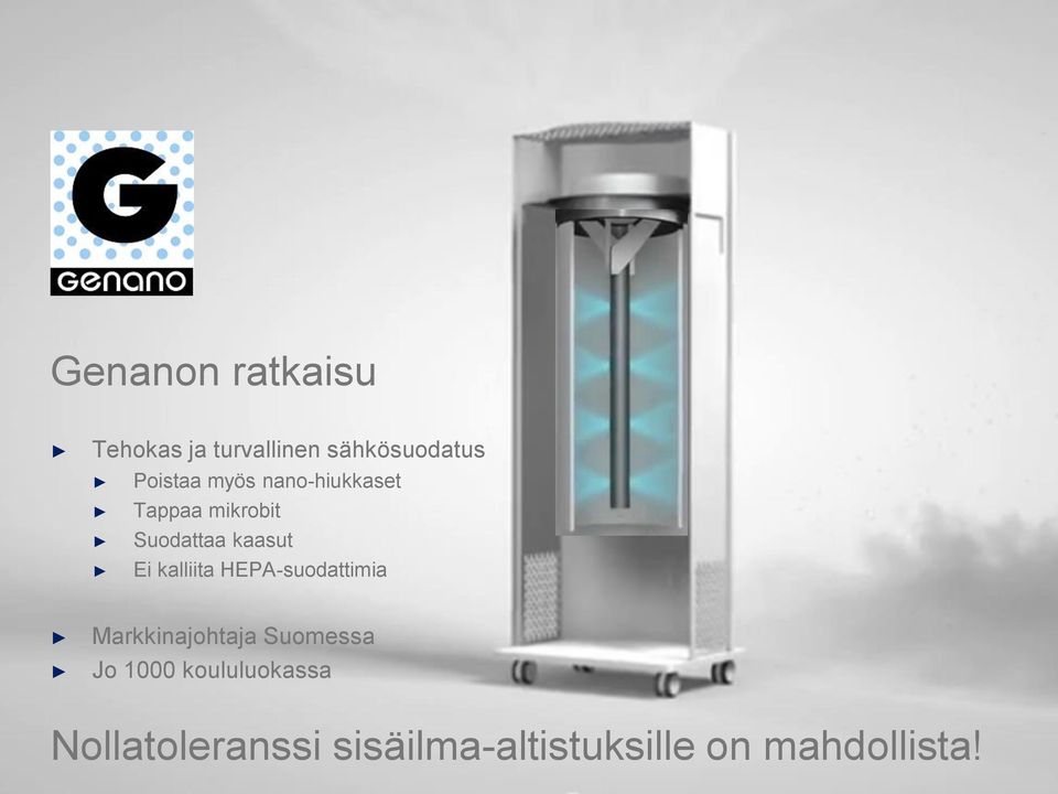 HEPA-suodattimia Markkinajohtaja Suomessa Jo 1000 koululuokassa