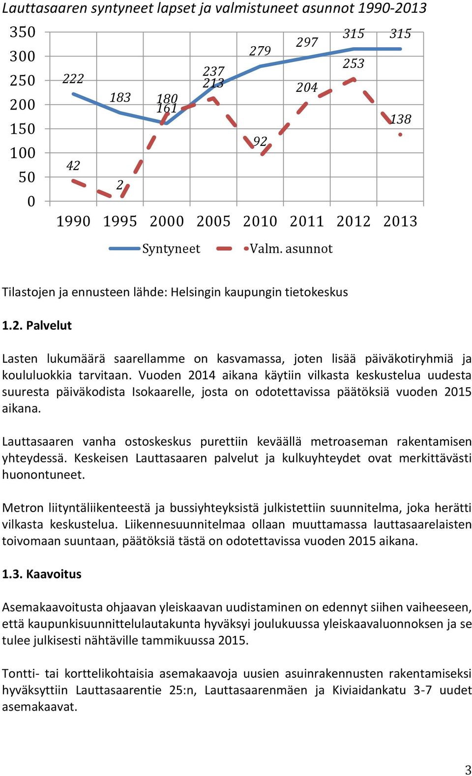 Vuoden 2014 aikana käytiin vilkasta keskustelua uudesta suuresta päiväkodista Isokaarelle, josta on odotettavissa päätöksiä vuoden 2015 aikana.