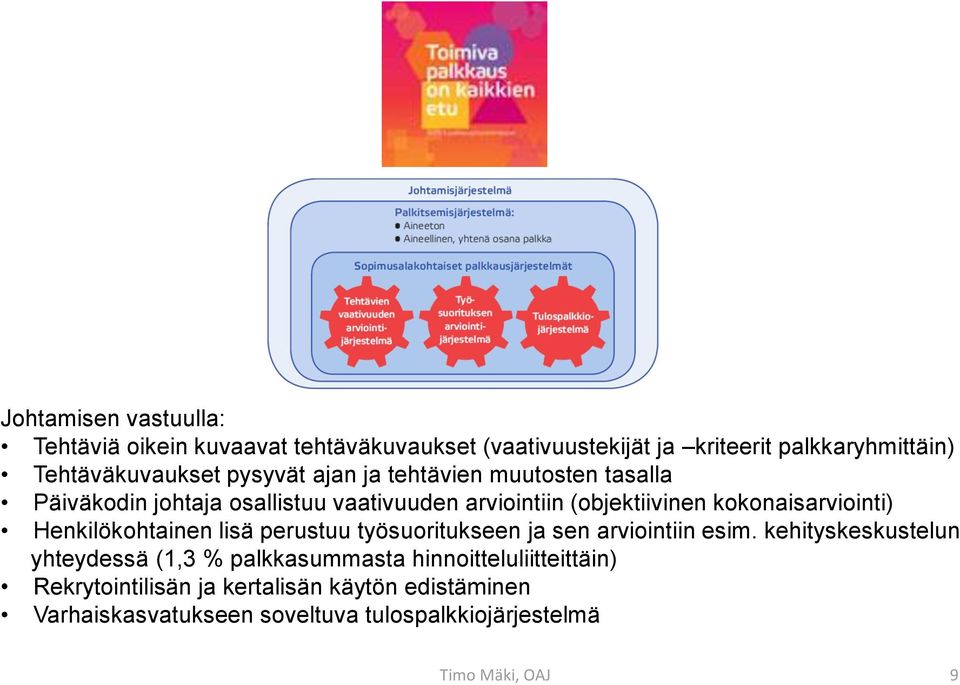 Henkilökohtainen lisä perustuu työsuoritukseen ja sen arviointiin esim.