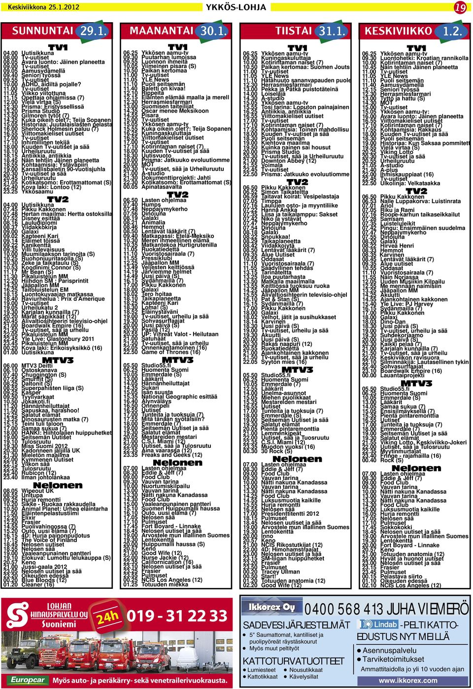 35 Kuka oikein olet?: Teija Sopanen 15.05 Historiaa: Juutalaislasten pelasta 16.00 Sherlock Holmesin paluu (7) 16.55 Viittomakieliset uutiset 17.00 Tv-uutiset 17.10 Inhimillinen tekijä 18.