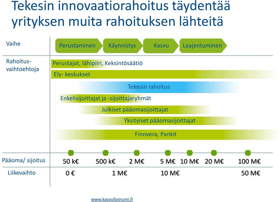 rahoitus Enkelisijoittajat ja -sijoittajaryhmät Julkiset pääomasijoittajat Yksityiset pääomasijoittajat