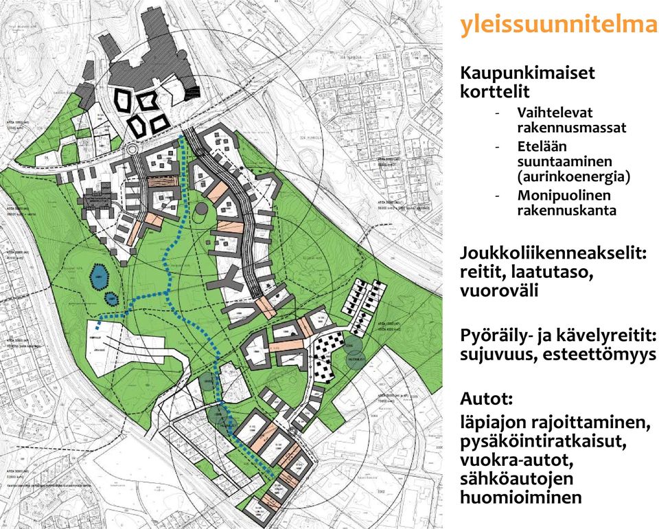 reitit, laatutaso, vuoroväli Pyöräily- ja kävelyreitit: sujuvuus, esteettömyys