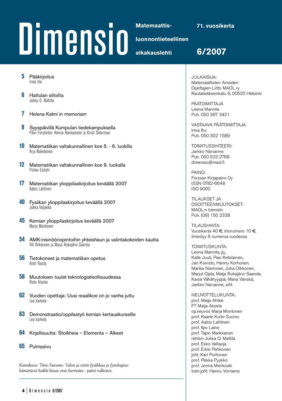 luokilla Arja Nokelainen 12 Matematiikan valtakunnallinen koe 9.