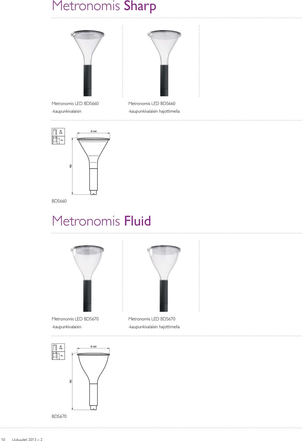 Metronomis Fluid Metronomis LED BDS670 -kaupunkivalaisin