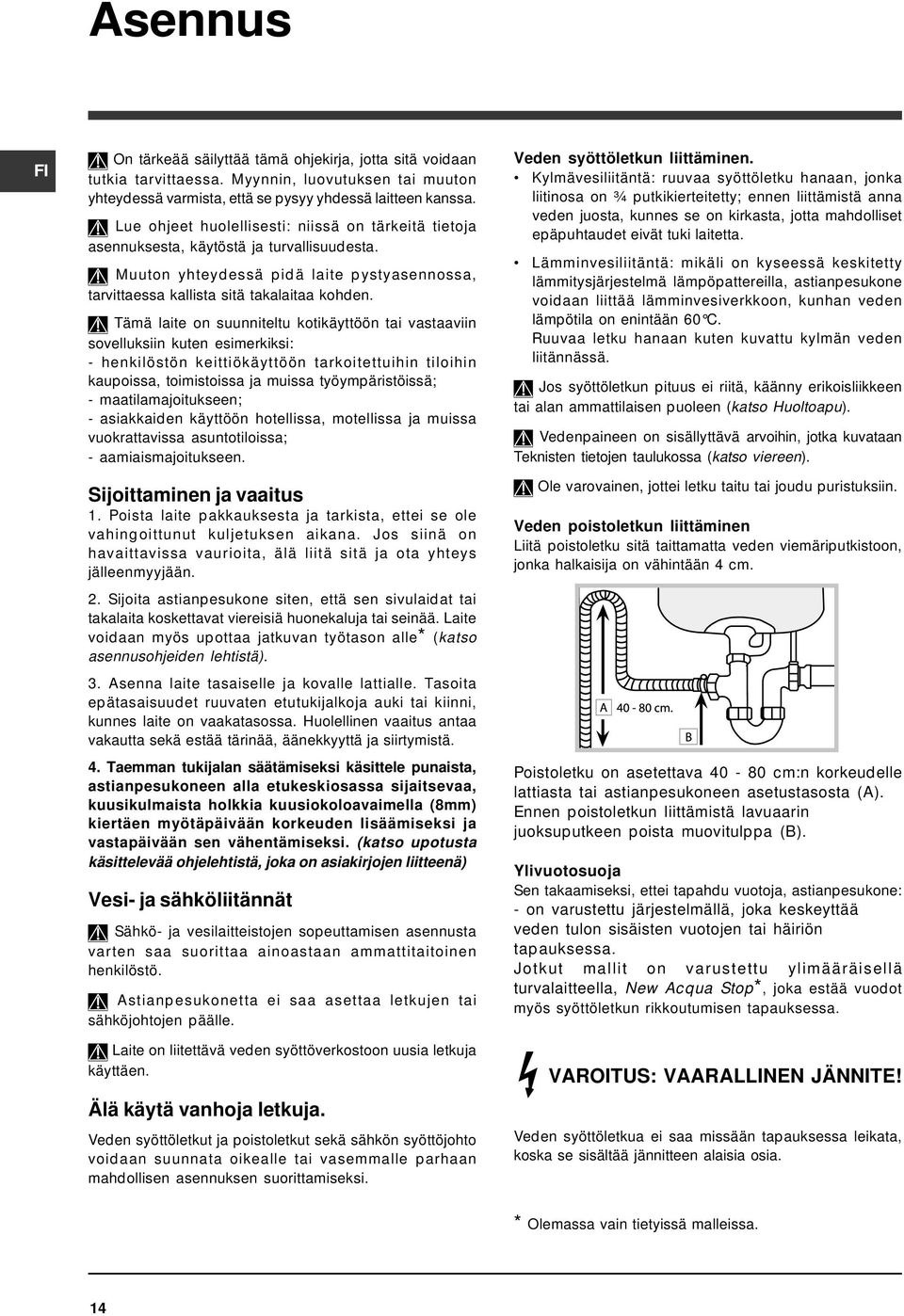 Tämä laite on suunniteltu kotikäyttöön tai vastaaviin sovelluksiin kuten esimerkiksi: - henkilöstön keittiökäyttöön tarkoitettuihin tiloihin kaupoissa, toimistoissa ja muissa työympäristöissä; -