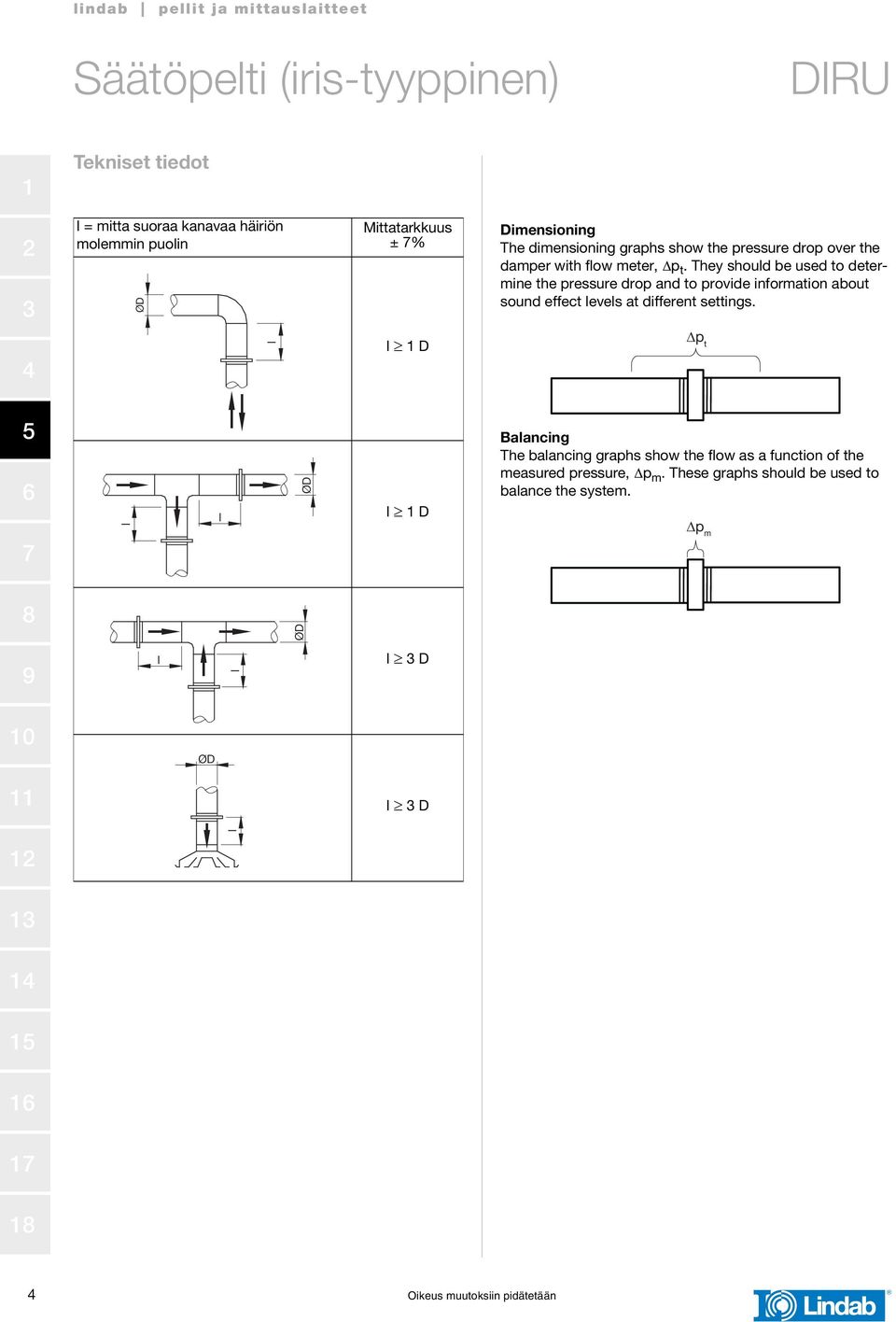 They shoud be used to determine the pressure drop and to proide information about sound effect ees at different settings.