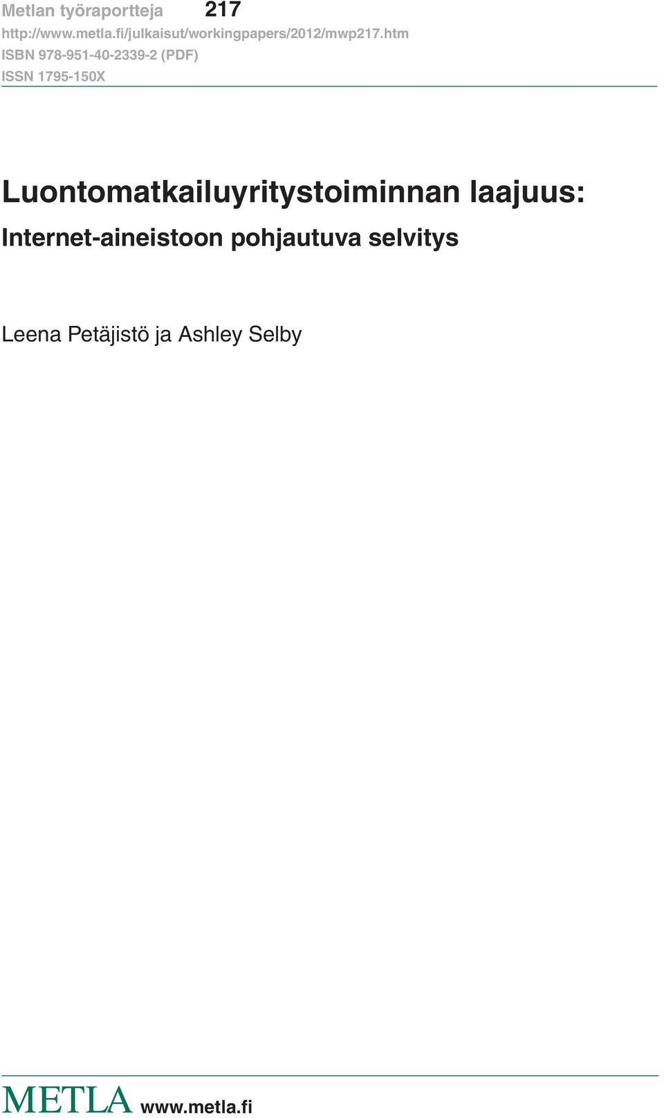 laajuus: Internet-aineistoon pohjautuva