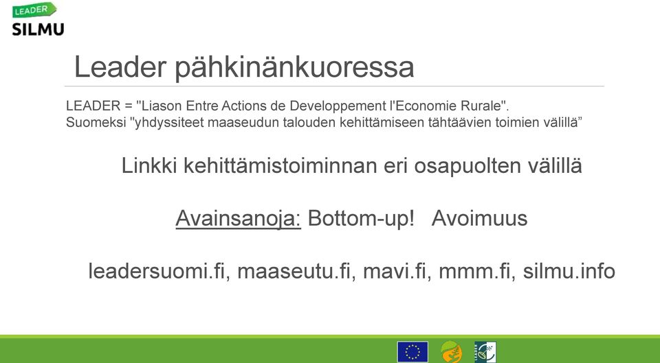 Suomeksi "yhdyssiteet maaseudun talouden kehittämiseen tähtäävien toimien
