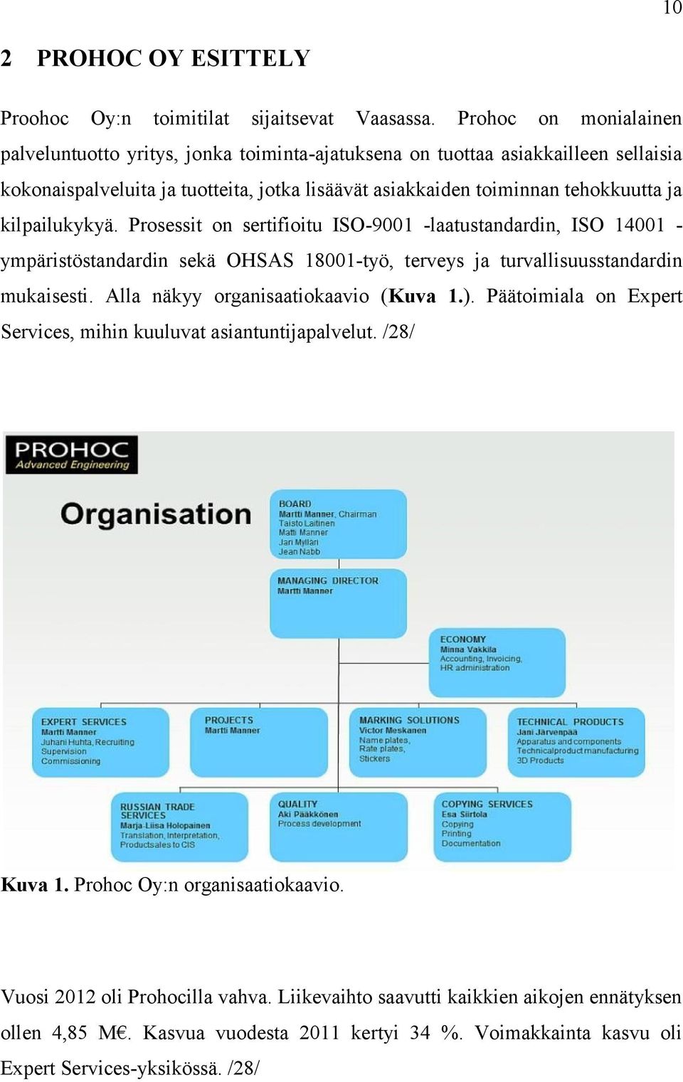 kilpailukykyä. Prosessit on sertifioitu ISO-9001 -laatustandardin, ISO 14001 - ympäristöstandardin sekä OHSAS 18001-työ, terveys ja turvallisuusstandardin mukaisesti.