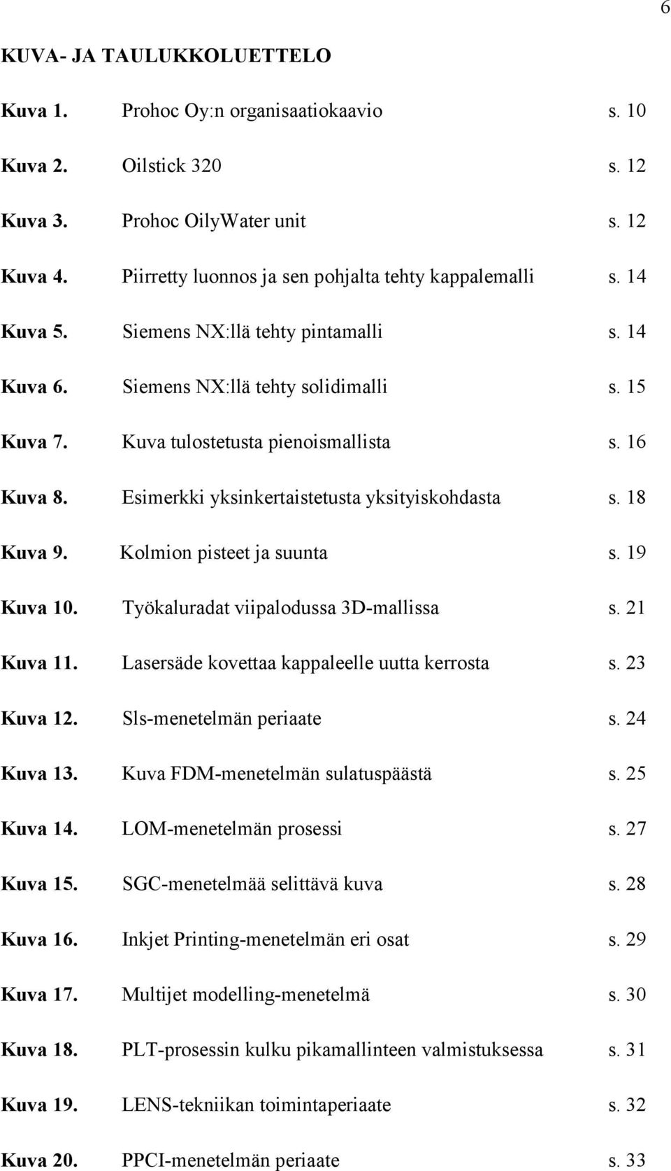 Esimerkki yksinkertaistetusta yksityiskohdasta s. 18 Kuva 9. Kolmion pisteet ja suunta s. 19 Kuva 10. Työkaluradat viipalodussa 3D-mallissa s. 21 Kuva 11.