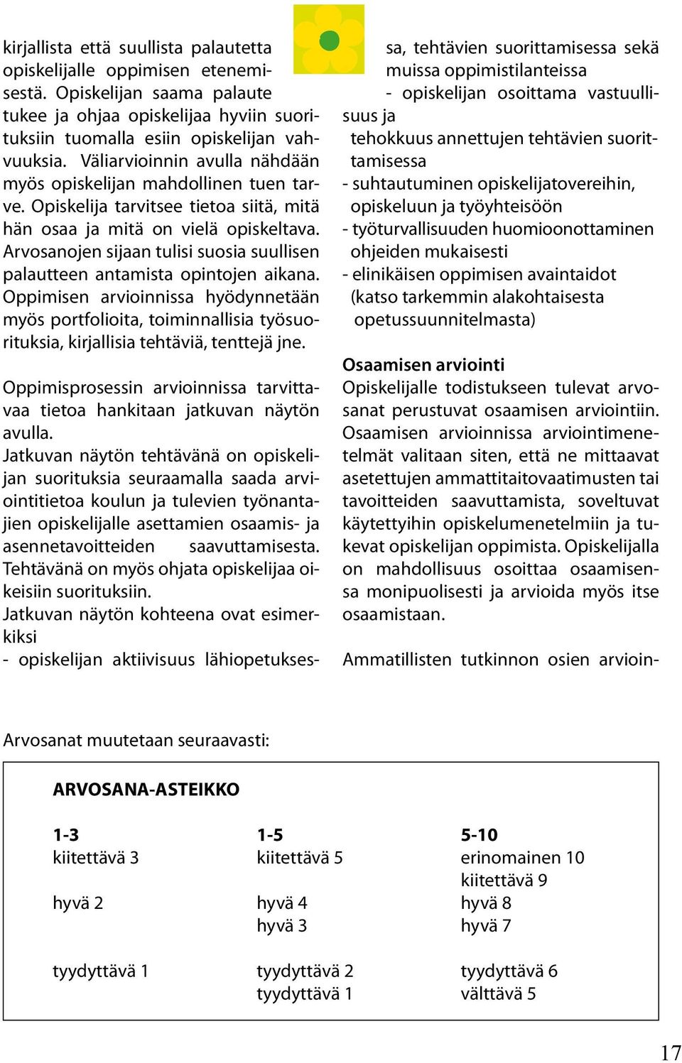 Arvosanojen sijaan tulisi suosia suullisen palautteen antamista opintojen aikana.