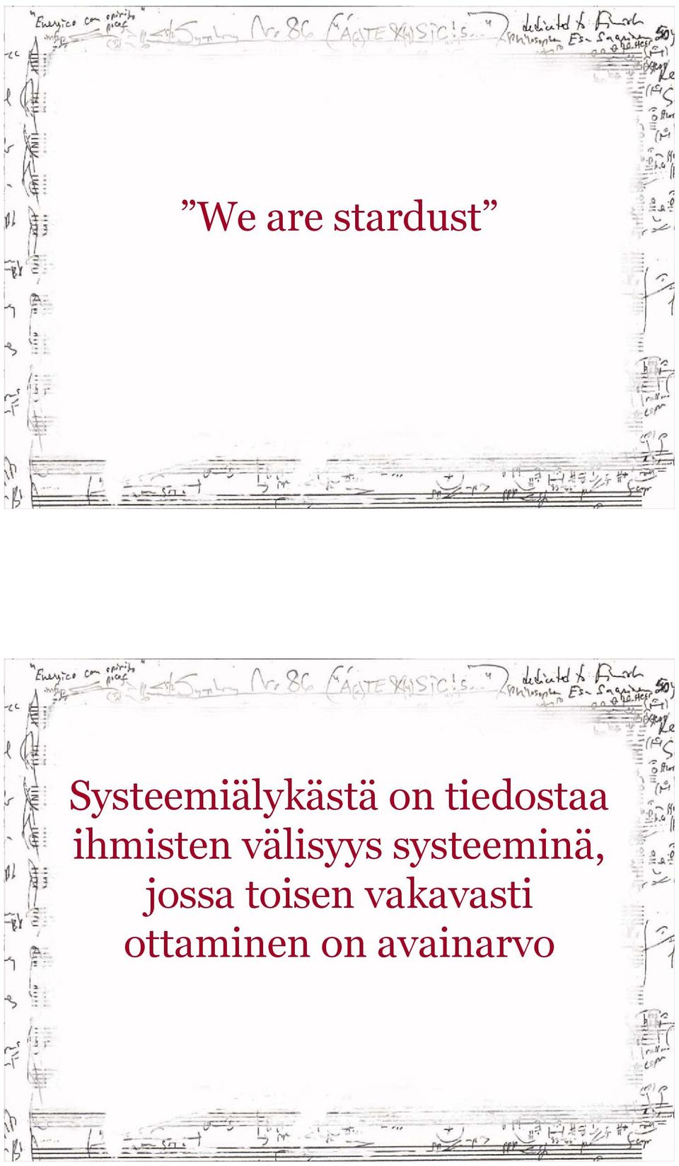 ihmisten välisyys systeeminä,