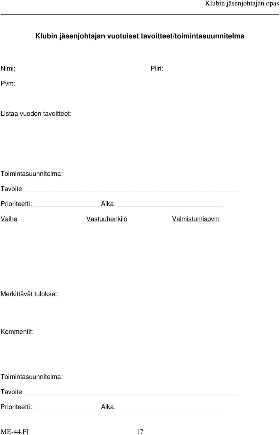 Prioriteetti: Aika: Vaihe Vastuuhenkilö Valmistumispvm Merkittävät