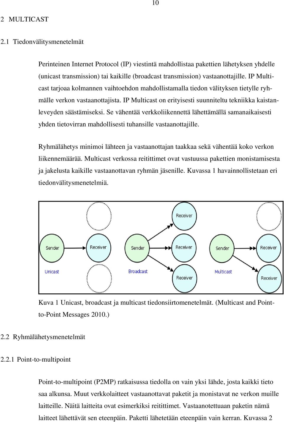 IP Multicast tarjoaa kolmannen vaihtoehdon mahdollistamalla tiedon välityksen tietylle ryhmälle verkon vastaanottajista.