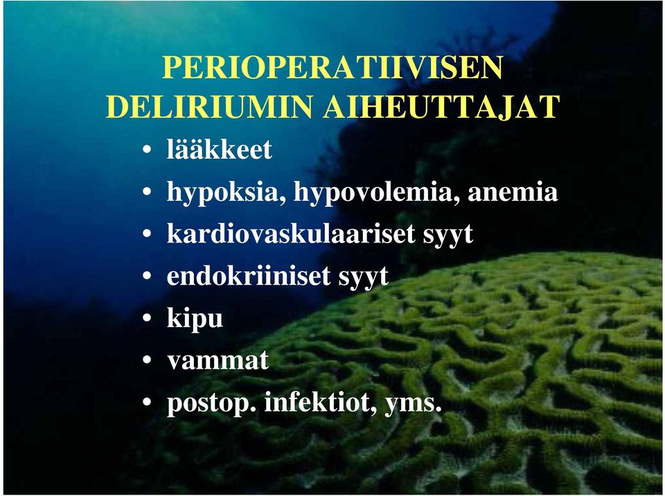 hypovolemia, anemia kardiovaskulaariset