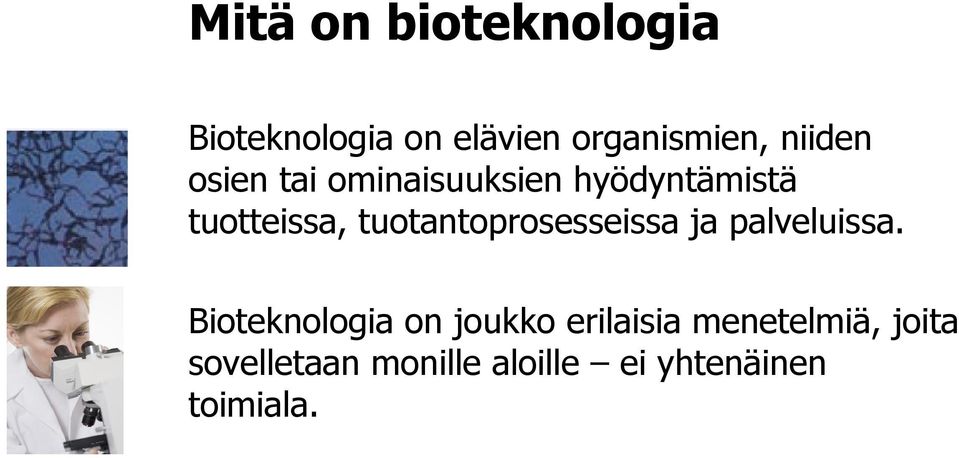 tuotantoprosesseissa ja palveluissa.