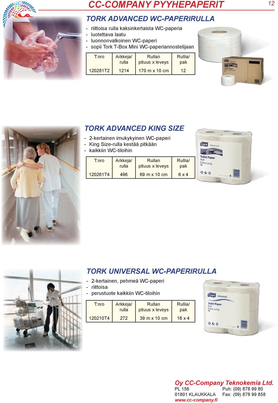 SIZE - 2-kertainen imukykyinen WC-paperi - King Size- kestää pitkään - kaikkiin WC-tiloihin 120261T4 496 69 m x 10 cm 6 x 4