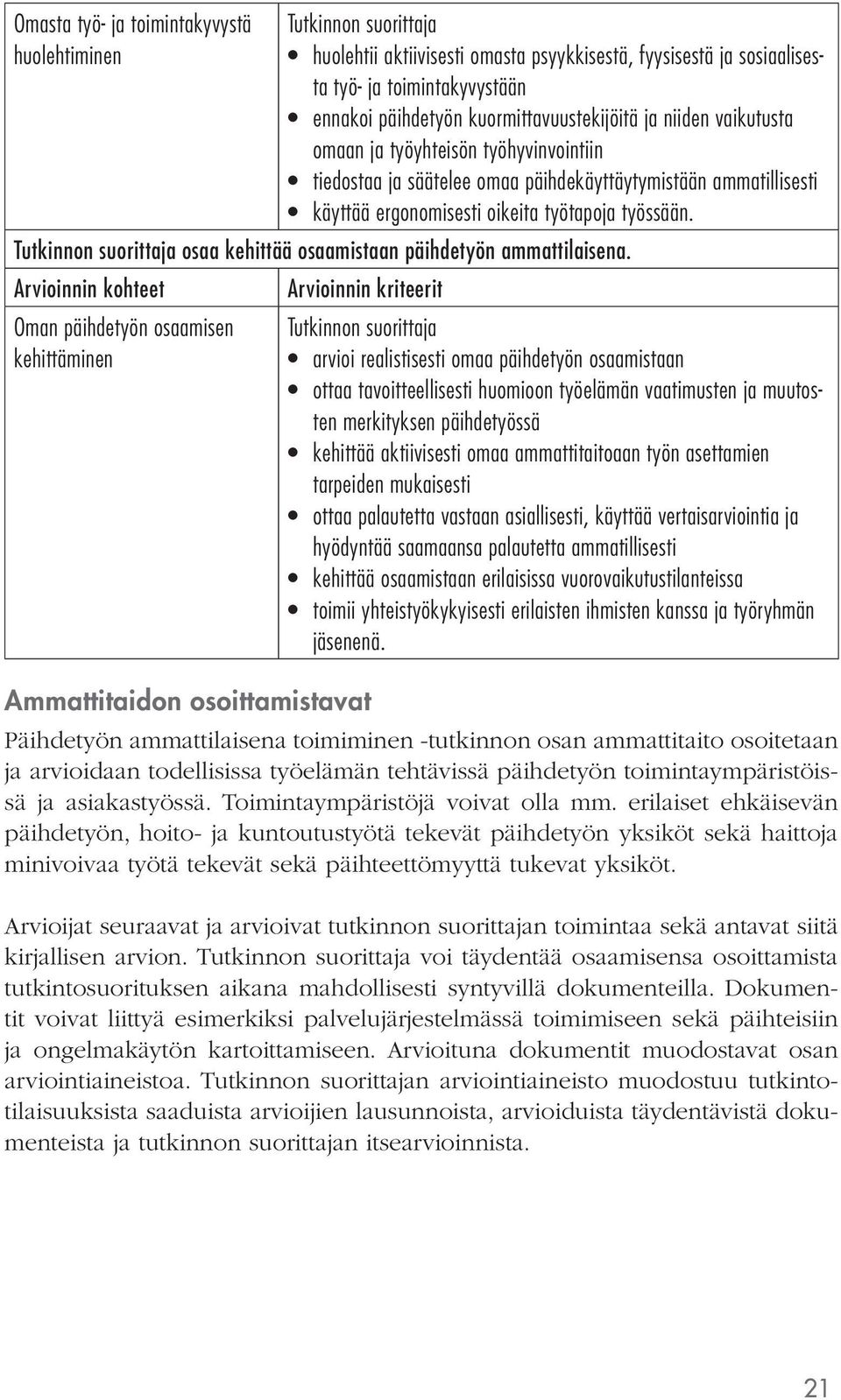 osaa kehittää osaamistaan päihdetyön ammattilaisena.
