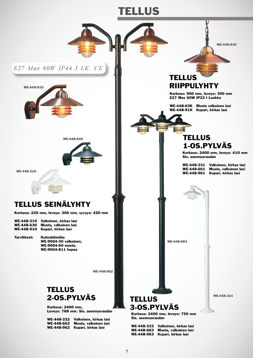 PYLVÄS Korkeus: 2400 mm, leveys: 410 mm Sis.