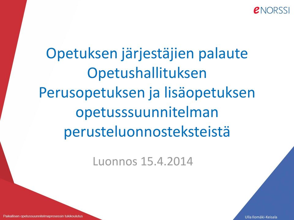 lisäopetuksen opetusssuunnitelman