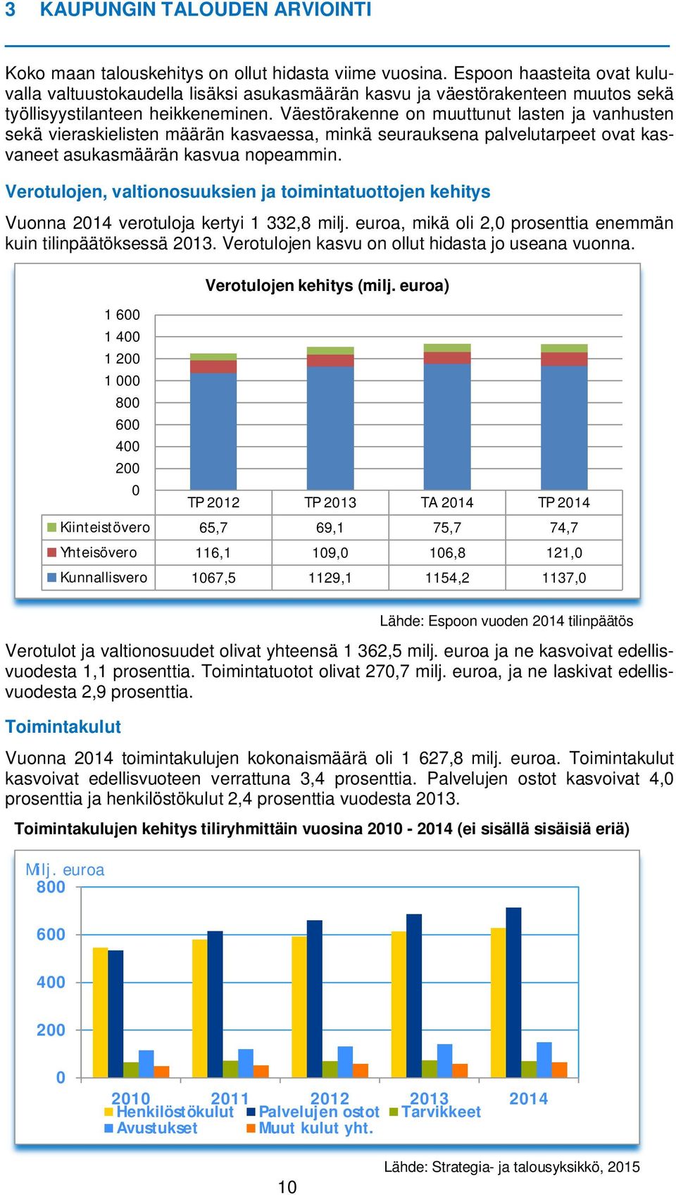 Väestörakenne on muuttunut lasten ja vanhusten sekä vieraskielisten määrän kasvaessa, minkä seurauksena palvelutarpeet ovat kasvaneet asukasmäärän kasvua nopeammin.