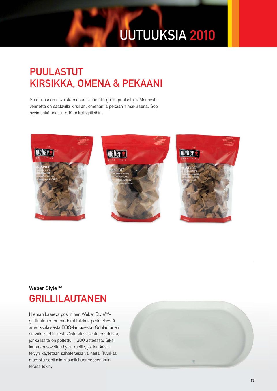 Weber Style GRILLILAUTANEN Hieman kaareva posliininen Weber Style grillilautanen on moderni tulkinta perinteisestä amerikkalaisesta BBQ-lautasesta.