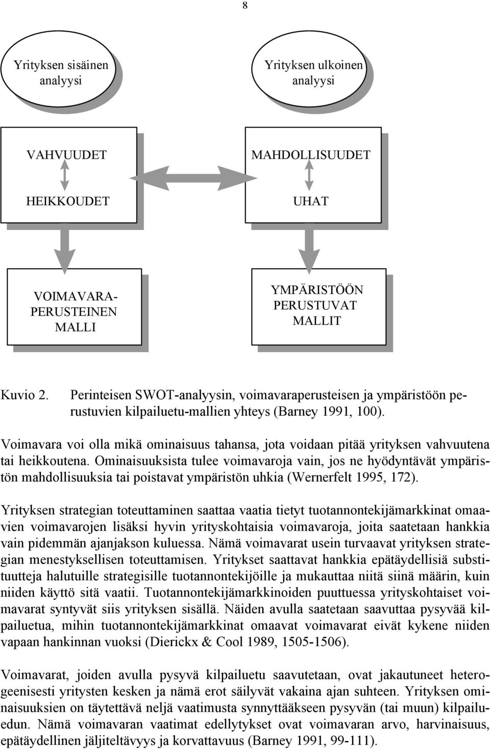 Voimavara voi olla mikä ominaisuus tahansa, jota voidaan pitää yrityksen vahvuutena tai heikkoutena.