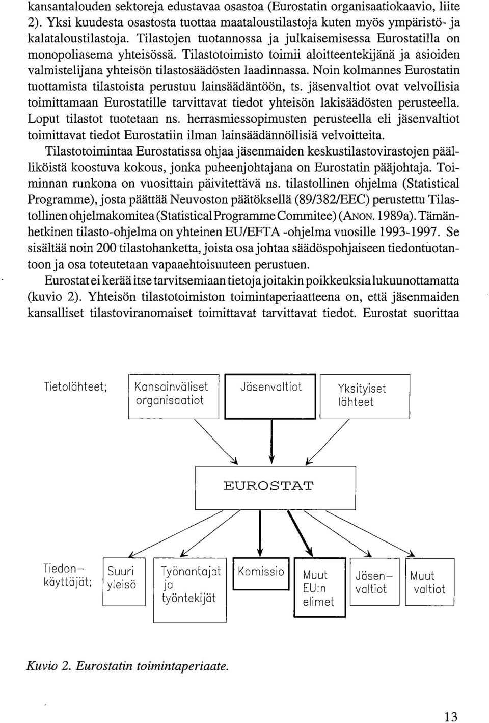 Noin kolmannes Eurostatin tuottamista tilastoista perustuu lainsäädäntöön, ts. jäsenvaltiot ovat velvollisia toimittamaan Eurostatille tarvittavat tiedot yhteisön lakisäädösten perusteella.