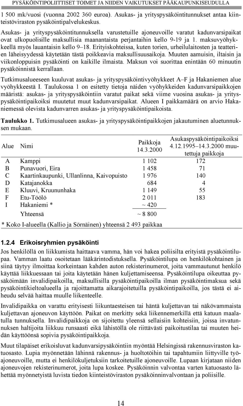 maksuvyöhykkeellä myös lauantaisin kello 9 18. Erityiskohteissa, kuten torien, urheilulaitosten ja teatterien läheisyydessä käytetään tästä poikkeavia maksullisuusaikoja.