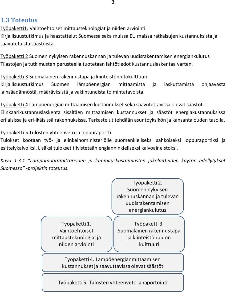 Työpaketti 3 Suomalainen rakennustapa ja kiinteistönpitokulttuuri Kirjallisuustutkimus Suomen lämpöenergian mittaamista ja laskuttamista ohjaavasta lainsäädännöstä, määräyksistä ja vakiintuneista