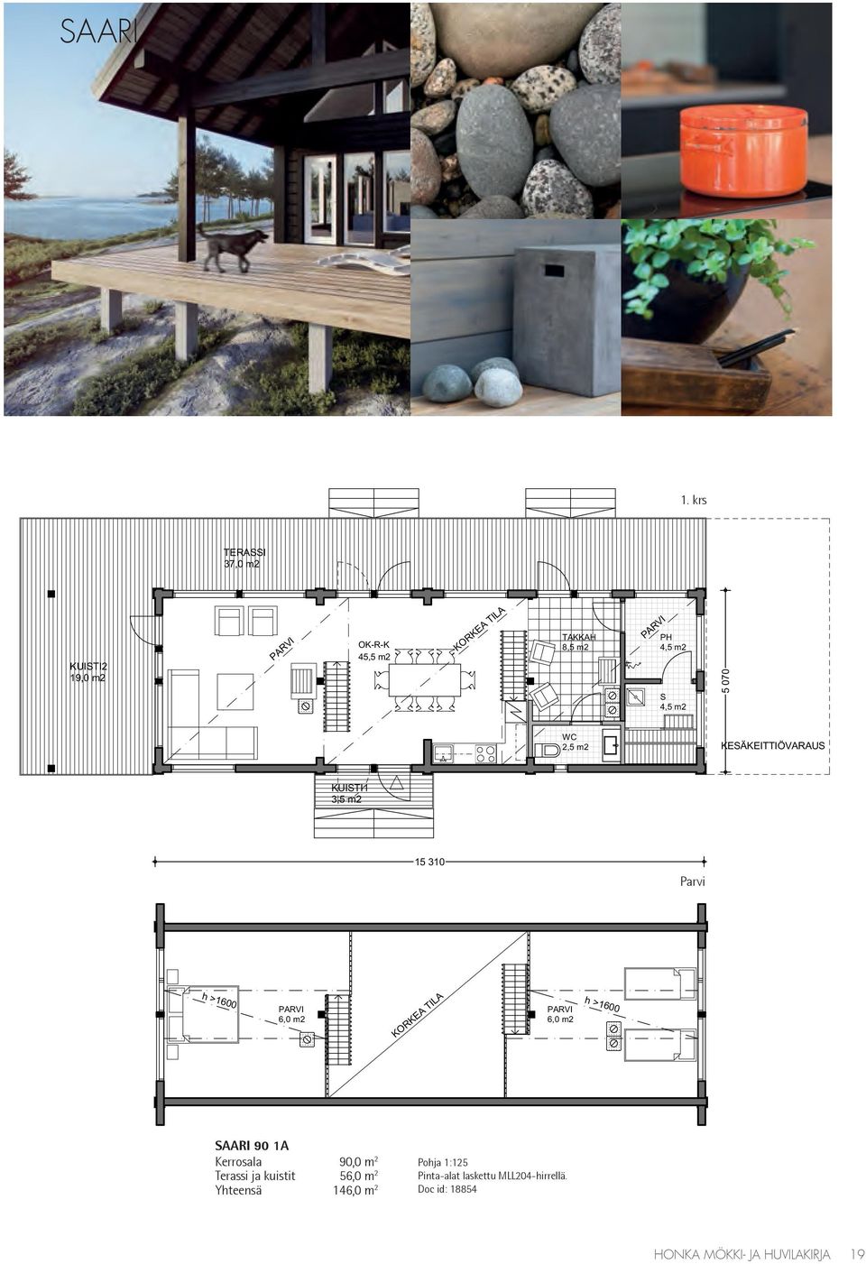 krs ERROALA 77,5 m2 HUONEITOALA 67,5 m2 Parvi h >1600 6,0 m2 6,0 m2 h >1600 h >1600 6,0 m2 AARI 90 1A errosala 90,0 m 2 Terassi ja kuistit 56,0 m 2 Yhteensä 146,0 m 2 6,0 m2 Pinta-alat