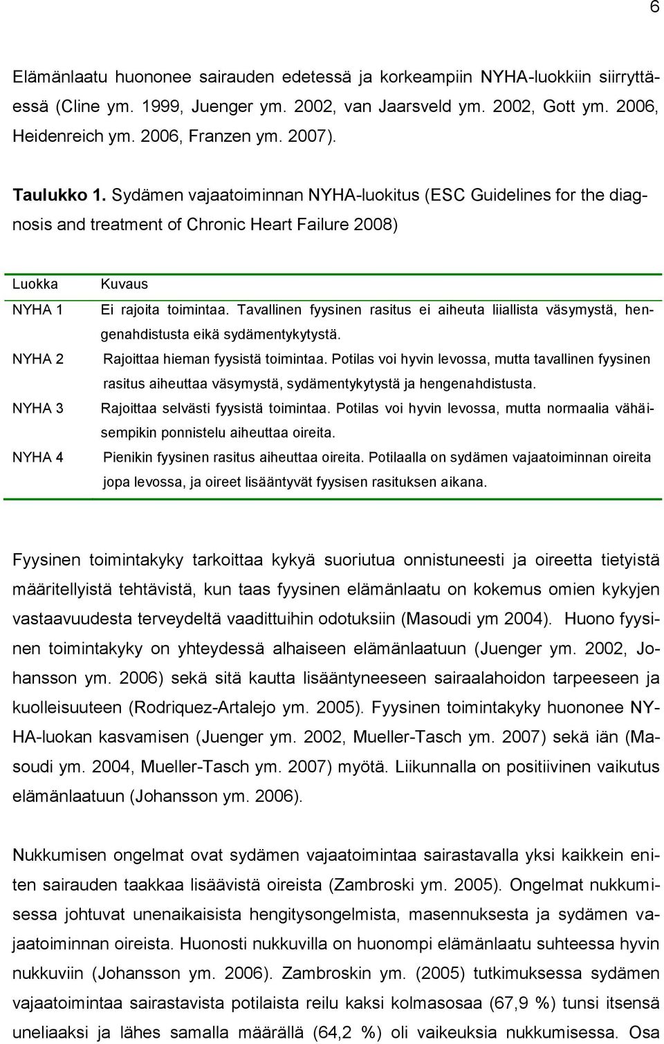 Tavallinen fyysinen rasitus ei aiheuta liiallista väsymystä, hengenahdistusta eikä sydämentykytystä. Rajoittaa hieman fyysistä toimintaa.