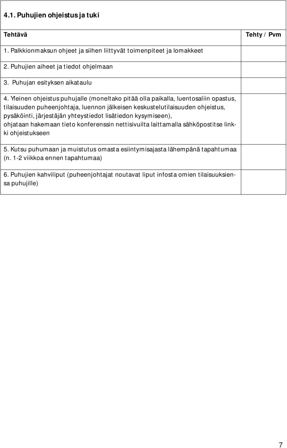 järjestäjän yhteystiedot lisätiedon kysymiseen), ohjataan hakemaan tieto konferenssin nettisivuilta laittamalla sähköpostitse linkki ohjeistukseen 5.