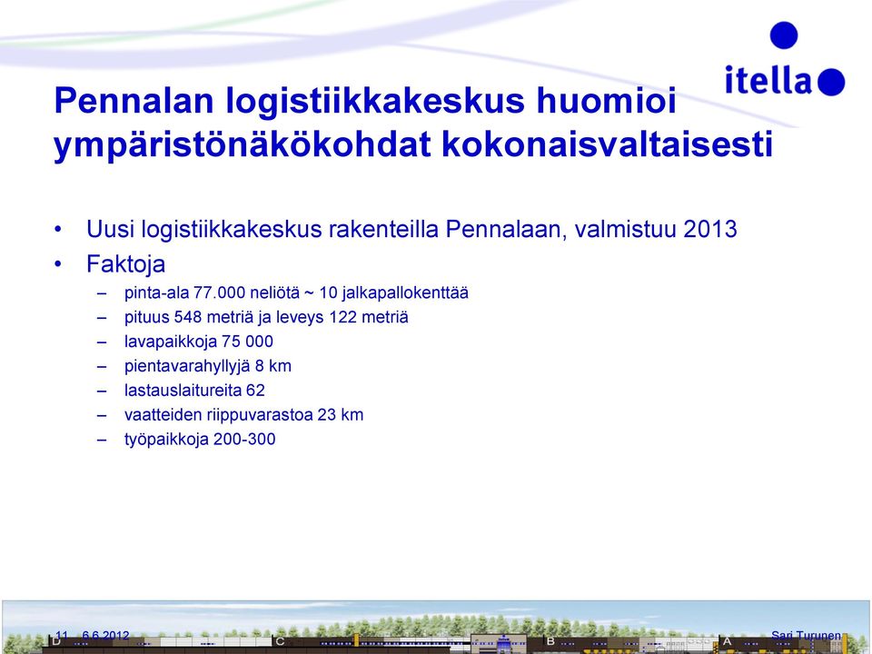 000 neliötä ~ 10 jalkapallokenttää pituus 548 metriä ja leveys 122 metriä lavapaikkoja 75 000