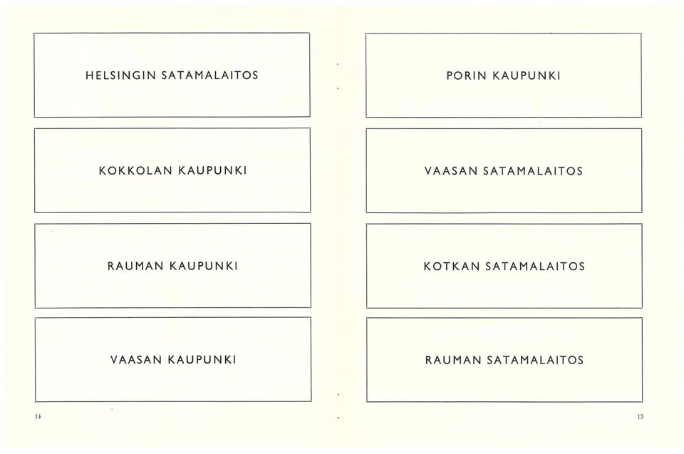 SATAMALAITOS RAUMAN KAUPUNKI KOTKAN